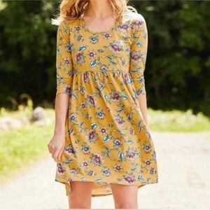 Matilda Jane A Place In The Sun Dress Mustard Yellow Floral Medium